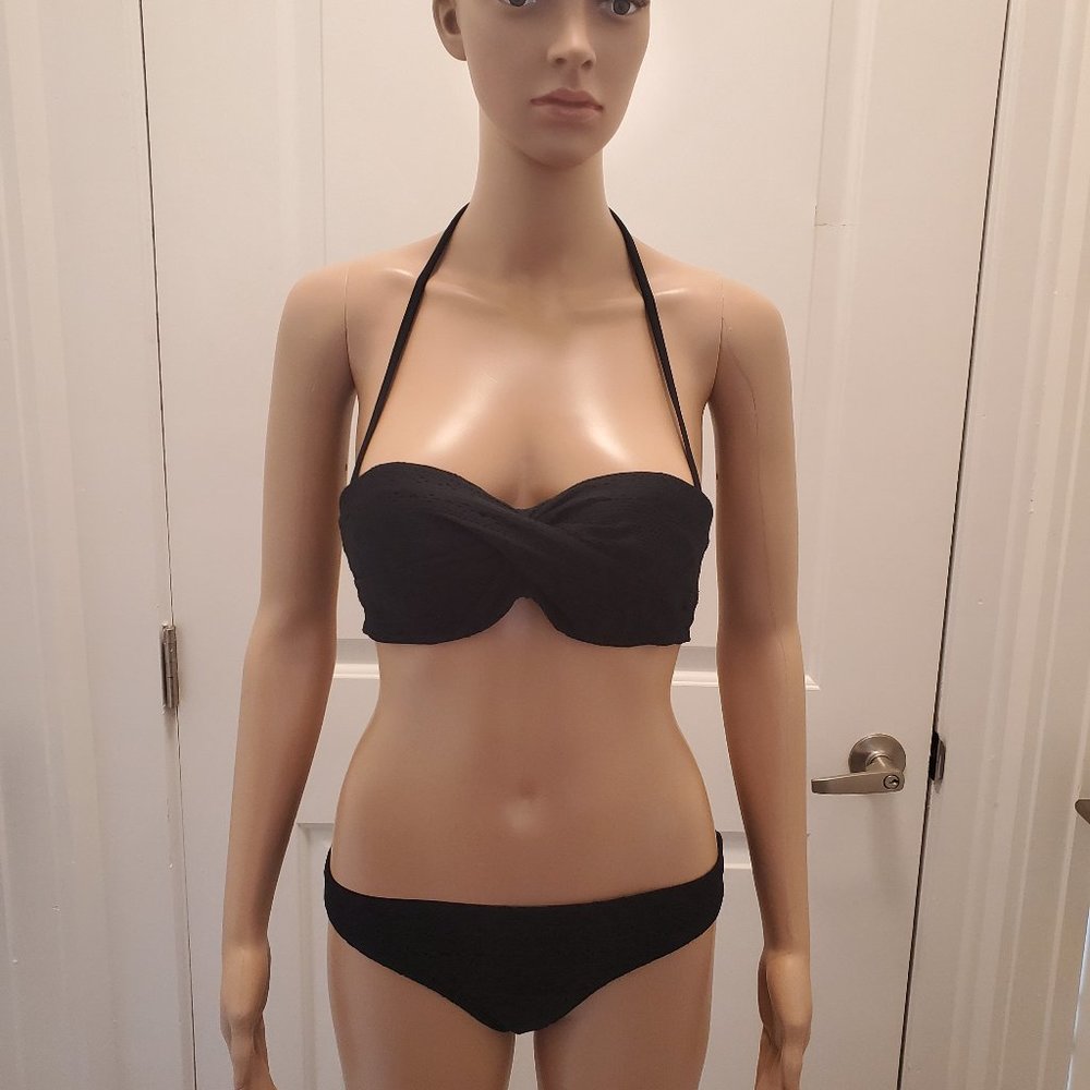 Women's Sexy Swimwear Beachwear Swimsuit Bikini Halter Top Push Up Mesh 2 Pc